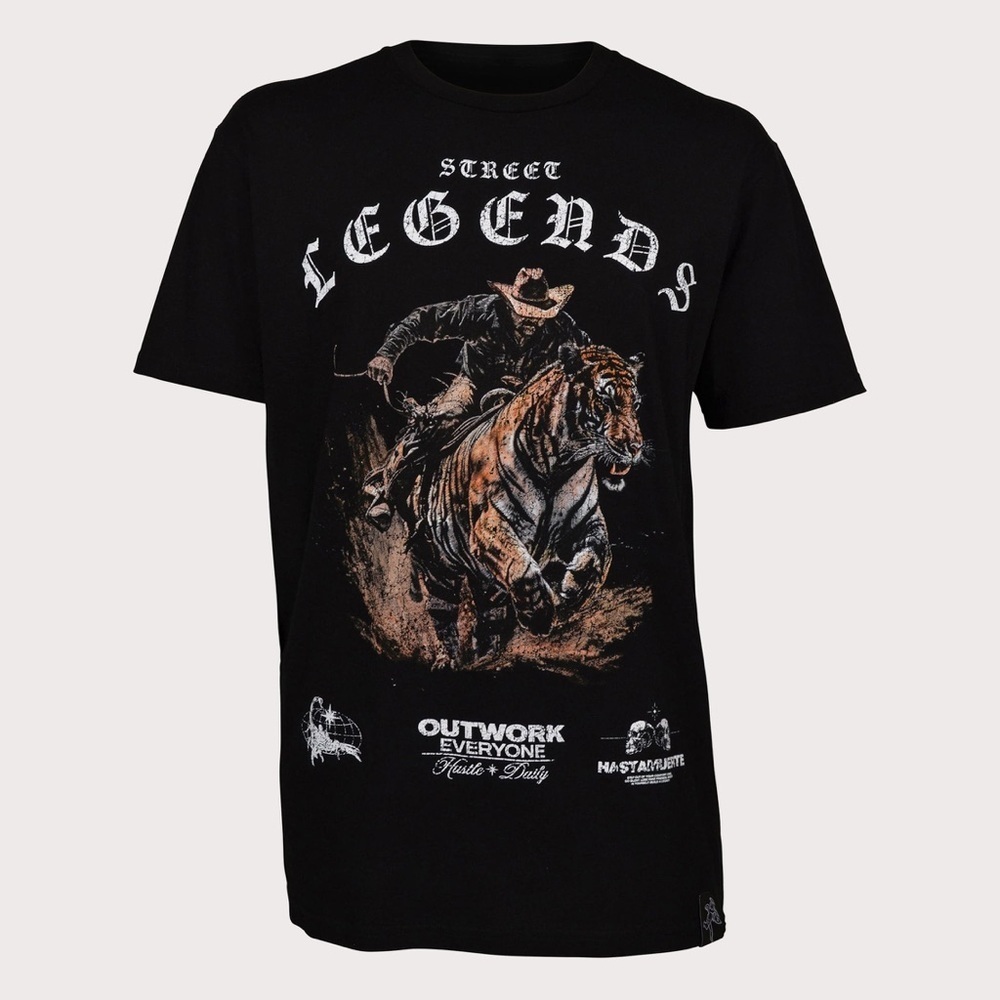 Sz xl MENS HASTAMUERTE LLC TIGER HUSTLE TEE